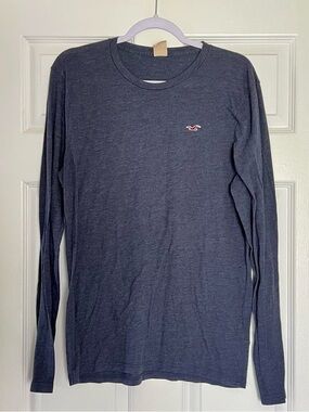 Men's Hollister Co. navy long sleeve shirt, super soft